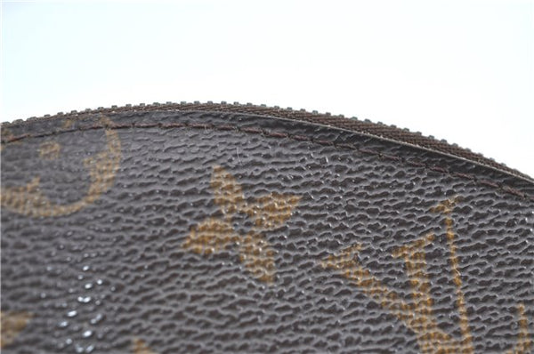 Auth Louis Vuitton Monogram Trousse Demi Ronde 23 Cosmetic Pouch M47520 LV H7236