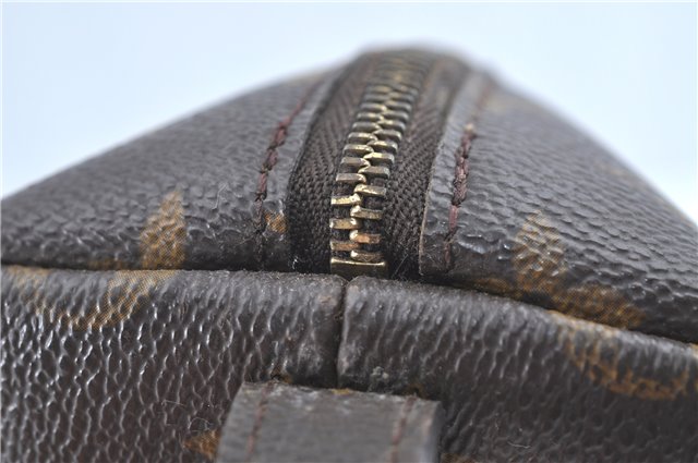 Auth Louis Vuitton Monogram Trousse Demi Ronde 23 Cosmetic Pouch M47520 LV H7236