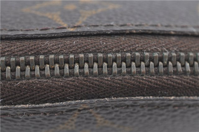 Auth Louis Vuitton Monogram Trousse Demi Ronde 23 Cosmetic Pouch M47520 LV H7236