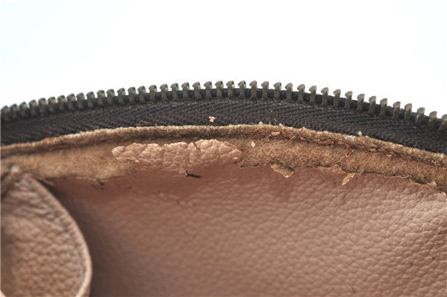 Auth Louis Vuitton Monogram Trousse Demi Ronde 23 Cosmetic Pouch M47520 LV H7236