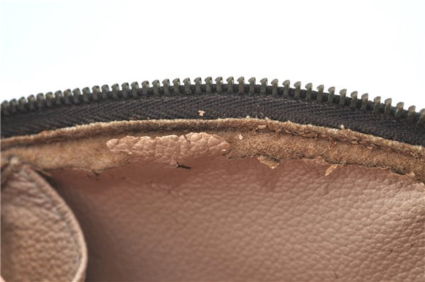 Auth Louis Vuitton Monogram Trousse Demi Ronde 23 Cosmetic Pouch M47520 LV H7236