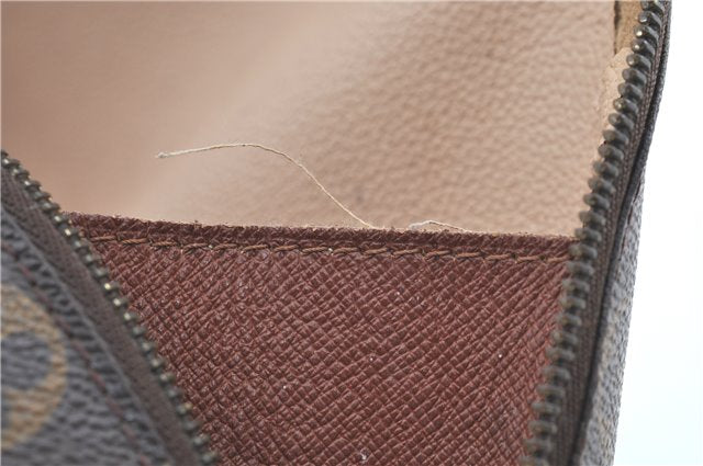 Auth Louis Vuitton Monogram Trousse Demi Ronde 23 Cosmetic Pouch M47520 LV H7236