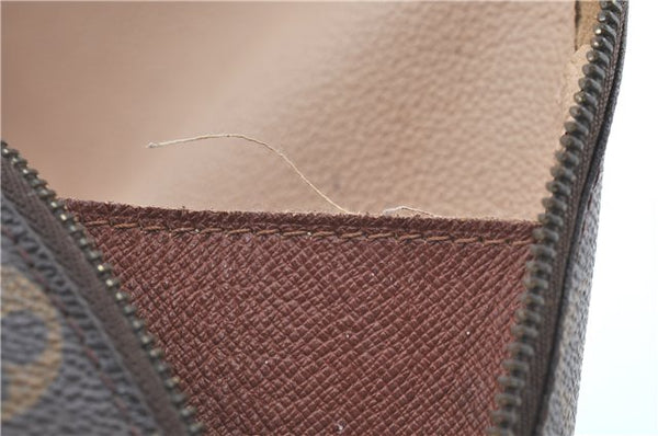 Auth Louis Vuitton Monogram Trousse Demi Ronde 23 Cosmetic Pouch M47520 LV H7236