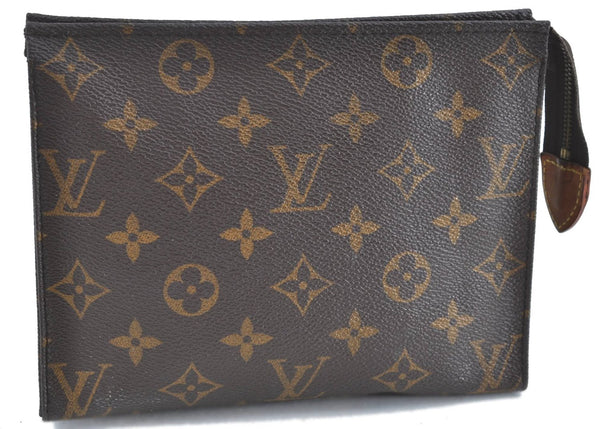 Auth Louis Vuitton Monogram Poche Toilette 19 Cosmetics Pouch M47544 LV H7241