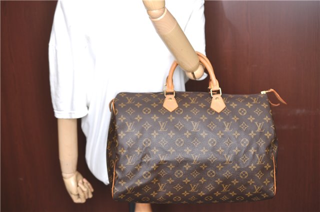 Authentic Louis Vuitton Monogram Speedy 40 Hand Bag M41522 LV H7242