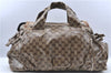 Authentic GUCCI GG Crystal Hysteria Tote Bag PVC Leather 197021 Brown H7258