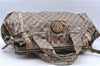 Authentic GUCCI GG Crystal Hysteria Tote Bag PVC Leather 197021 Brown H7258