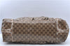 Authentic GUCCI GG Crystal Hysteria Tote Bag PVC Leather 197021 Brown H7258