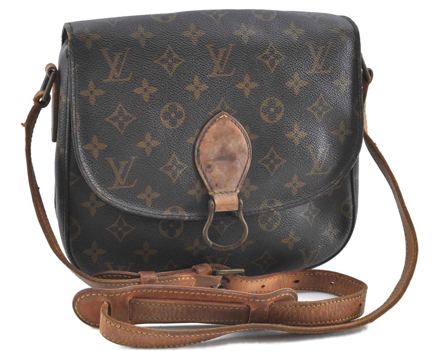 Auth LOUIS VUITTON Monogram Saint Cloud GM Shoulder Cross Bag M51242 LV H7266