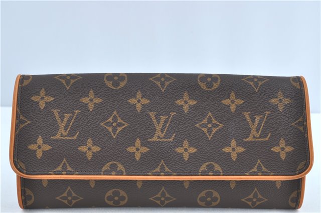 Authentic LOUIS VUITTON Monogram Pochette Twin GM Shoulder Bag M51852 LV H7271