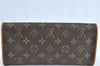 Authentic LOUIS VUITTON Monogram Pochette Twin GM Shoulder Bag M51852 LV H7271