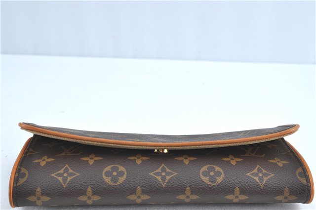 Authentic LOUIS VUITTON Monogram Pochette Twin GM Shoulder Bag M51852 LV H7271