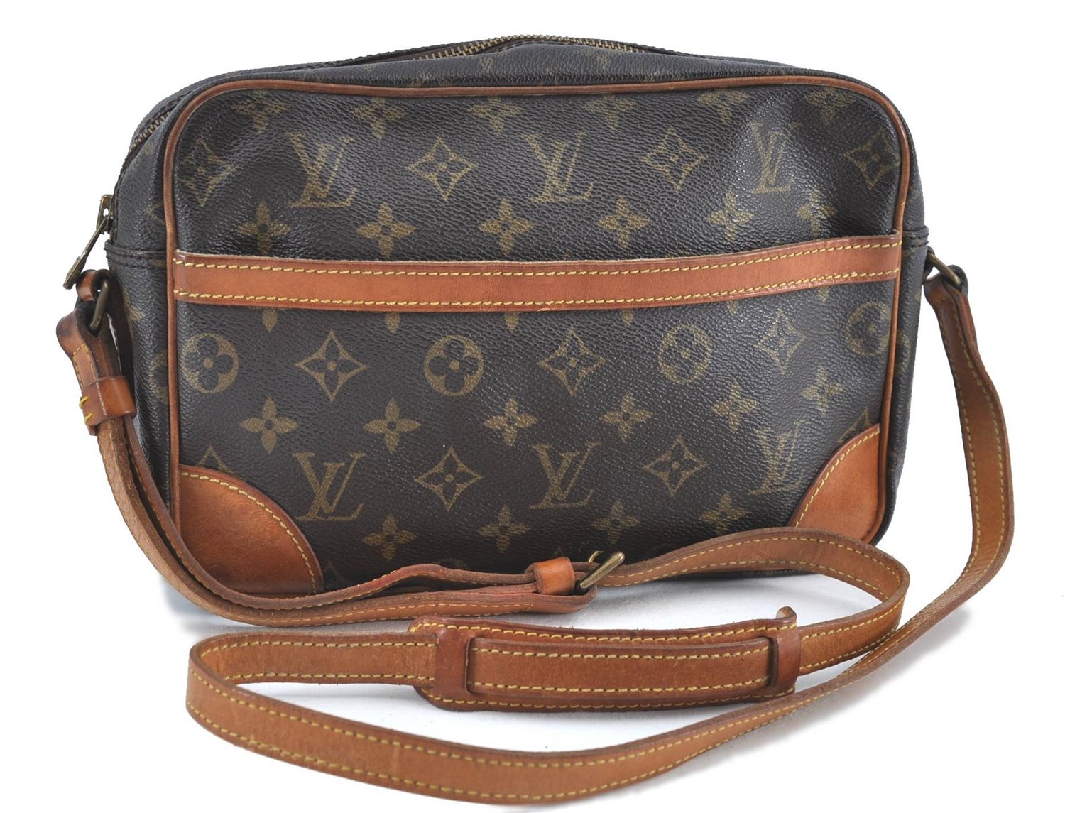 Auth LOUIS VUITTON Monogram Trocadero 27 Shoulder Cross Body Bag M51274 LV H7282