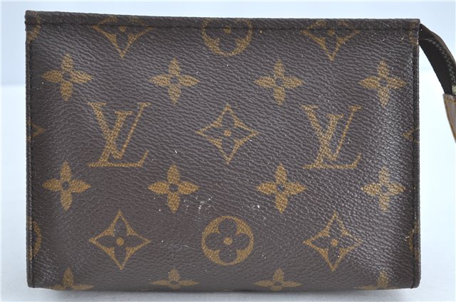 Auth LOUIS VUITTON Monogram Poche Toilette 15 Cosmetics Pouch M47546 Junk H7284