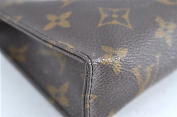 Auth LOUIS VUITTON Monogram Poche Toilette 15 Cosmetics Pouch M47546 Junk H7284