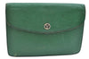 Authentic LOUIS VUITTON Epi Montaigne 20 Clutch Bag Green LV H7287