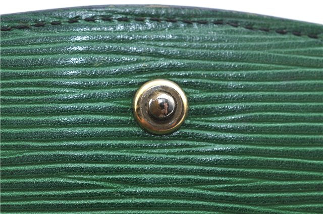 Authentic LOUIS VUITTON Epi Montaigne 20 Clutch Bag Green LV H7287