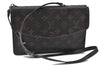 Auth Louis Vuitton Monogram Pochette Double Rabat 2Way Shoulder Cross Bag H7300