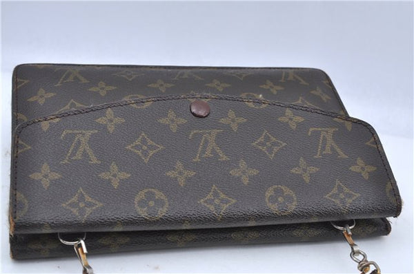 Auth Louis Vuitton Monogram Pochette Double Rabat 2Way Shoulder Cross Bag H7300