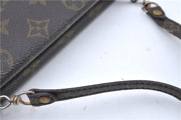 Auth Louis Vuitton Monogram Pochette Double Rabat 2Way Shoulder Cross Bag H7300