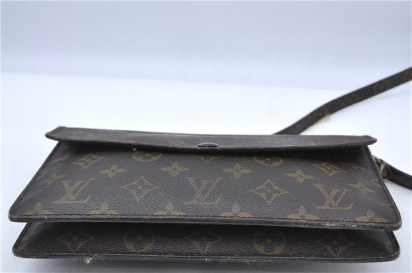 Auth Louis Vuitton Monogram Pochette Double Rabat 2Way Shoulder Cross Bag H7300