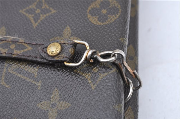 Auth Louis Vuitton Monogram Pochette Double Rabat 2Way Shoulder Cross Bag H7300