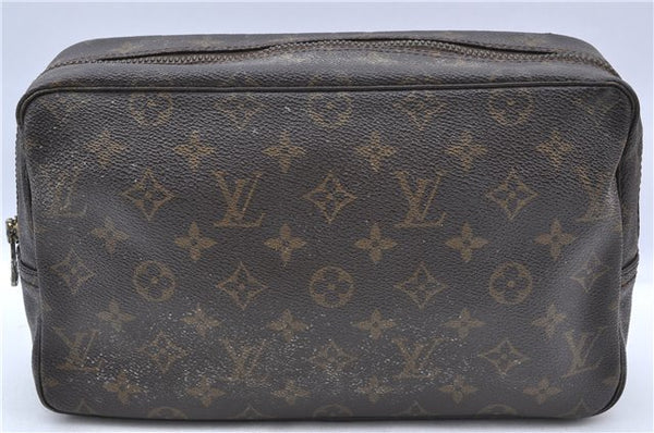 Auth Louis Vuitton Monogram Trousse Toilette 28 Clutch Hand Bag M47522 LV H7306