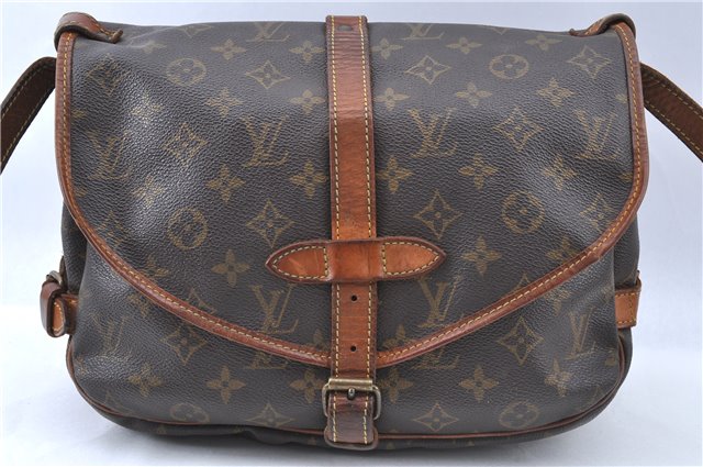 Auth LOUIS VUITTON Monogram Saumur 30 Shoulder Cross Body Bag M42256 LV H7315