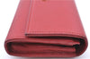 Authentic GUCCI Long Wallet Purse Leather 456116 Red H7317