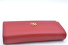 Authentic GUCCI Long Wallet Purse Leather 456116 Red H7317