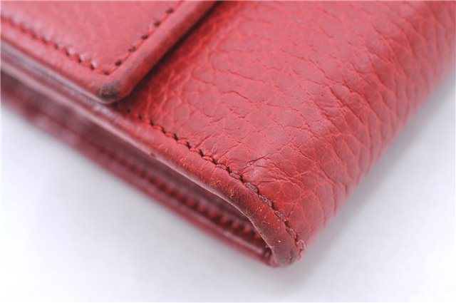 Authentic GUCCI Long Wallet Purse Leather 456116 Red H7317