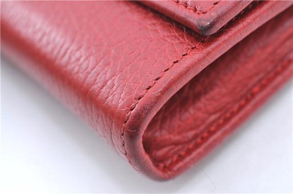 Authentic GUCCI Long Wallet Purse Leather 456116 Red H7317