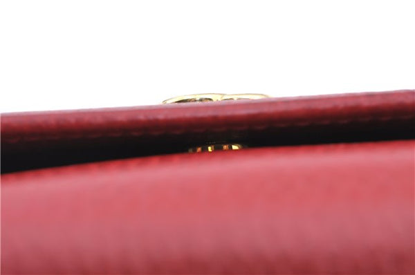 Authentic GUCCI Long Wallet Purse Leather 456116 Red H7317