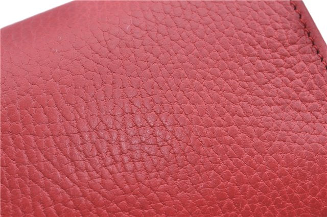 Authentic GUCCI Long Wallet Purse Leather 456116 Red H7317