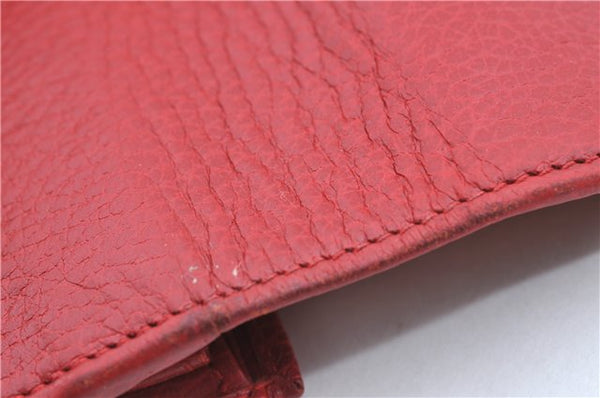 Authentic GUCCI Long Wallet Purse Leather 456116 Red H7317