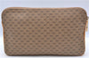 Authentic GUCCI Micro GG PVC Leather Clutch Bag Brown H7330