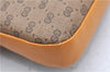 Authentic GUCCI Micro GG PVC Leather Clutch Bag Brown H7330