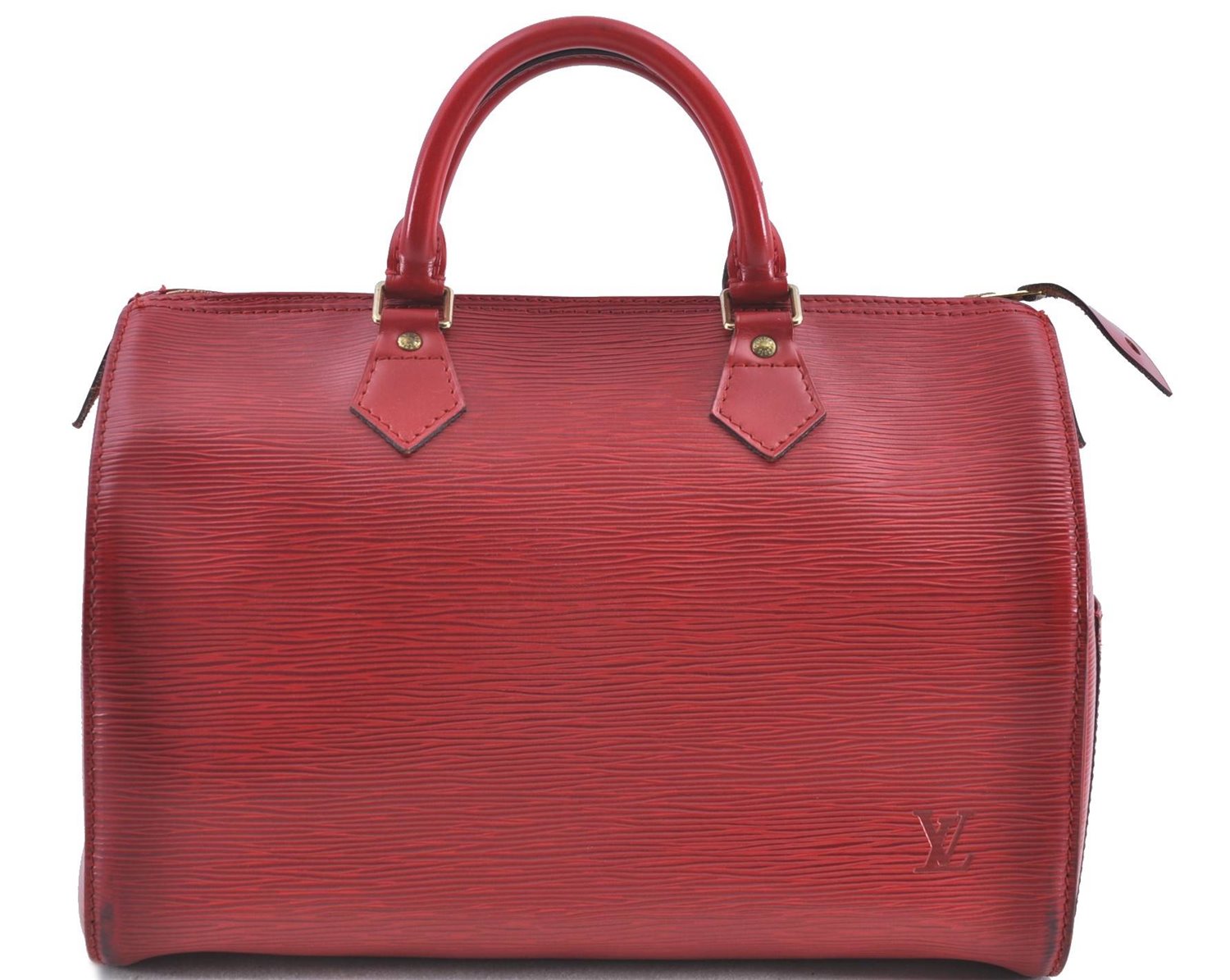 Authentic LOUIS VUITTON Epi Speedy 30 Hand Bag Red M43007 LV H7358