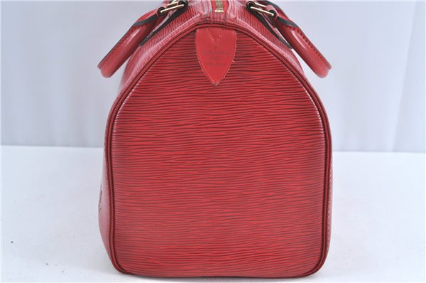 Authentic LOUIS VUITTON Epi Speedy 30 Hand Bag Red M43007 LV H7358