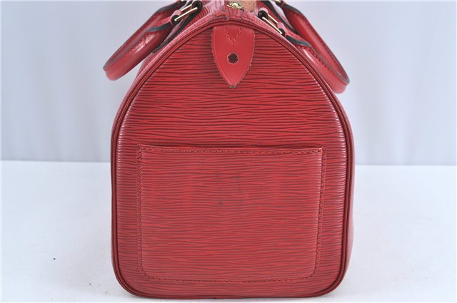 Authentic LOUIS VUITTON Epi Speedy 30 Hand Bag Red M43007 LV H7358