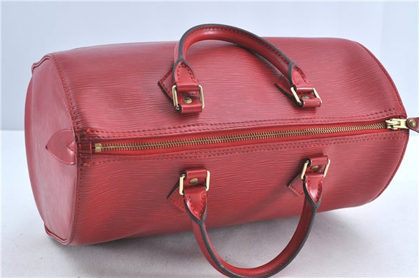 Authentic LOUIS VUITTON Epi Speedy 30 Hand Bag Red M43007 LV H7358