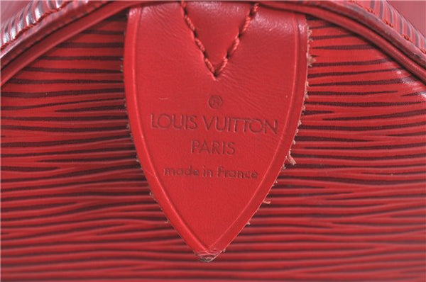 Authentic LOUIS VUITTON Epi Speedy 30 Hand Bag Red M43007 LV H7358