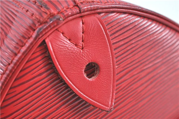 Authentic LOUIS VUITTON Epi Speedy 30 Hand Bag Red M43007 LV H7358