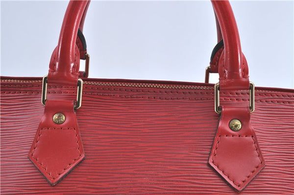 Authentic LOUIS VUITTON Epi Speedy 30 Hand Bag Red M43007 LV H7358