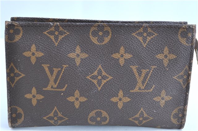 Authentic LOUIS VUITTON Monogram Pouch For Bucket PM LV Junk H7385