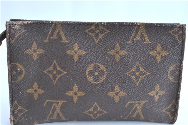 Authentic LOUIS VUITTON Monogram Pouch For Bucket PM LV Junk H7385