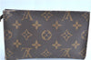 Authentic LOUIS VUITTON Monogram Pouch For Bucket PM LV Junk H7385