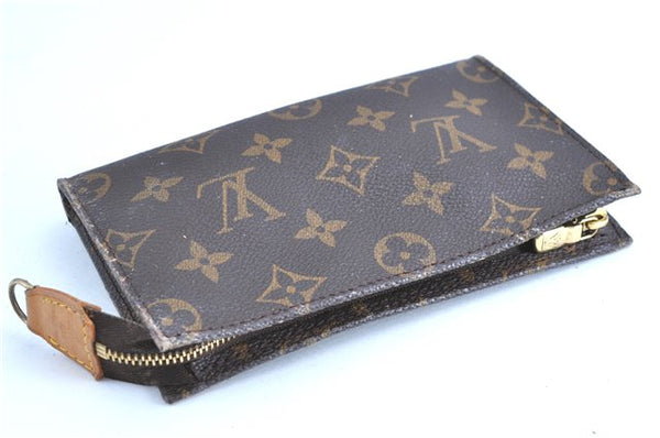 Authentic LOUIS VUITTON Monogram Pouch For Bucket PM LV Junk H7385