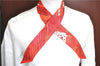 Authentic HERMES Twilly Scarf Silk Round Tassel Motif Red White H7393