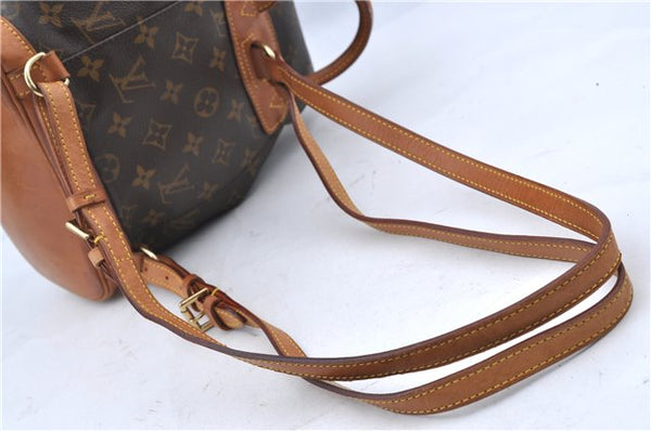 Authentic LOUIS VUITTON Monogram Montsouris PM Backpack M51137 LV H7401